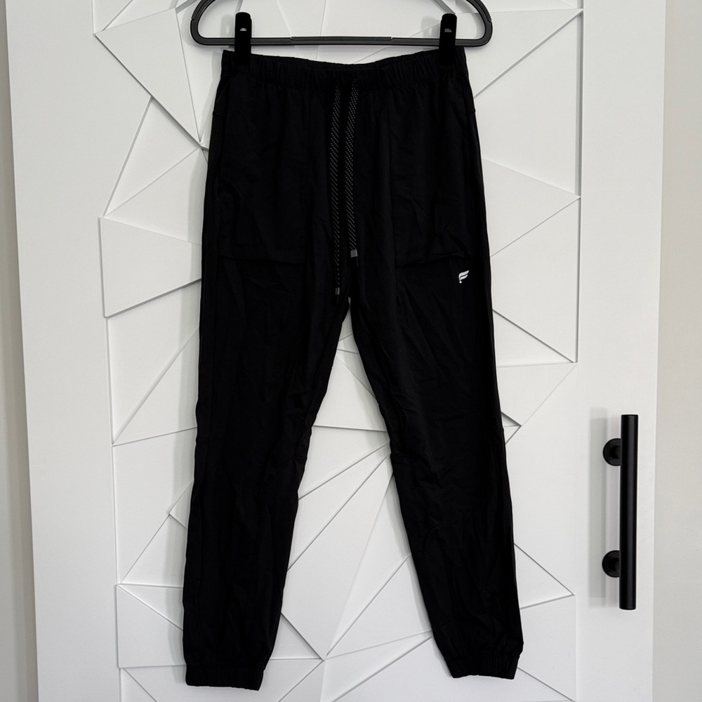 Fabletics Black Men's Jogger Pants with Drawstring